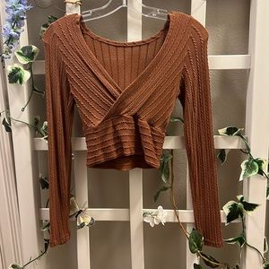 Shein crop top long sleeve